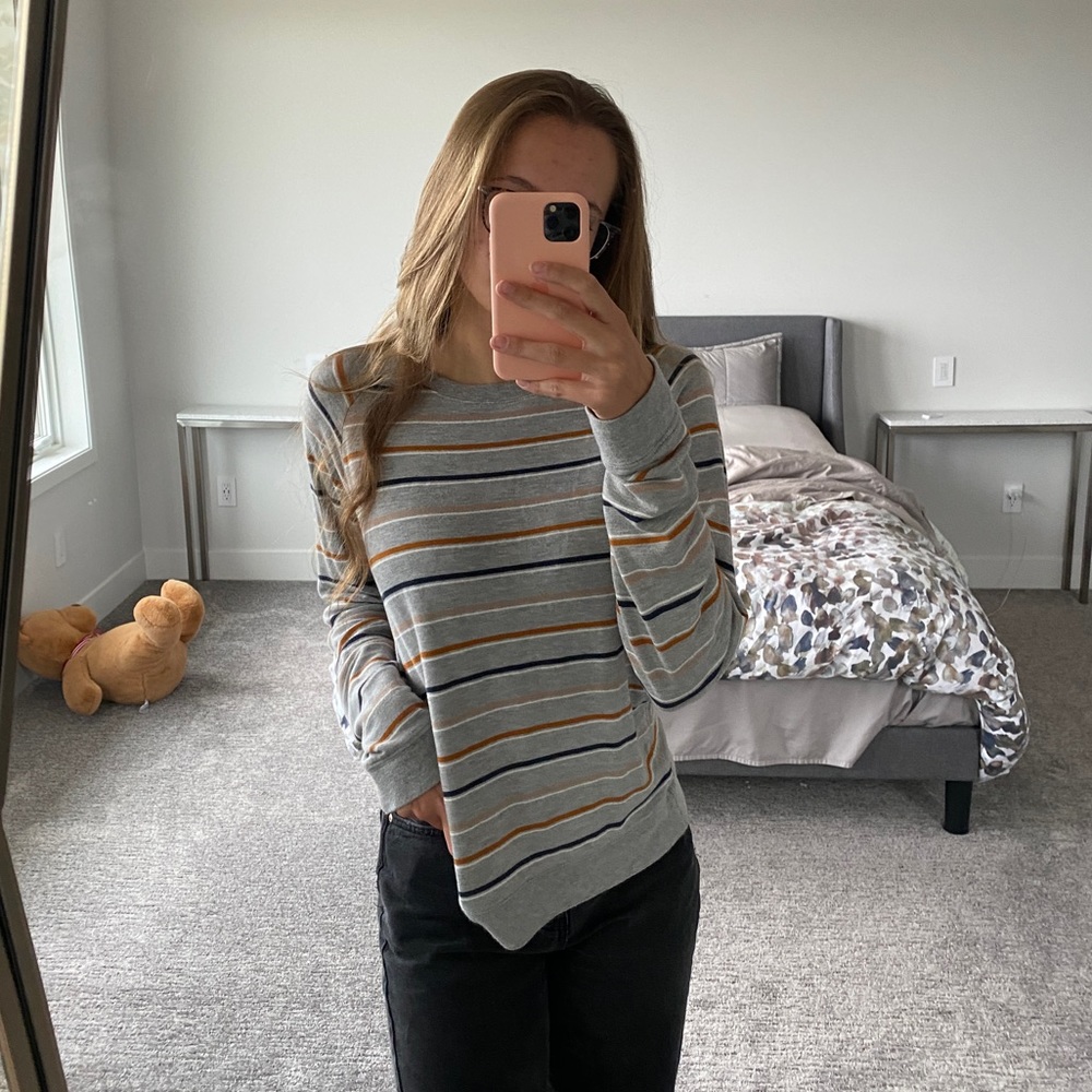 Super soft striped long sleeve comfy tee